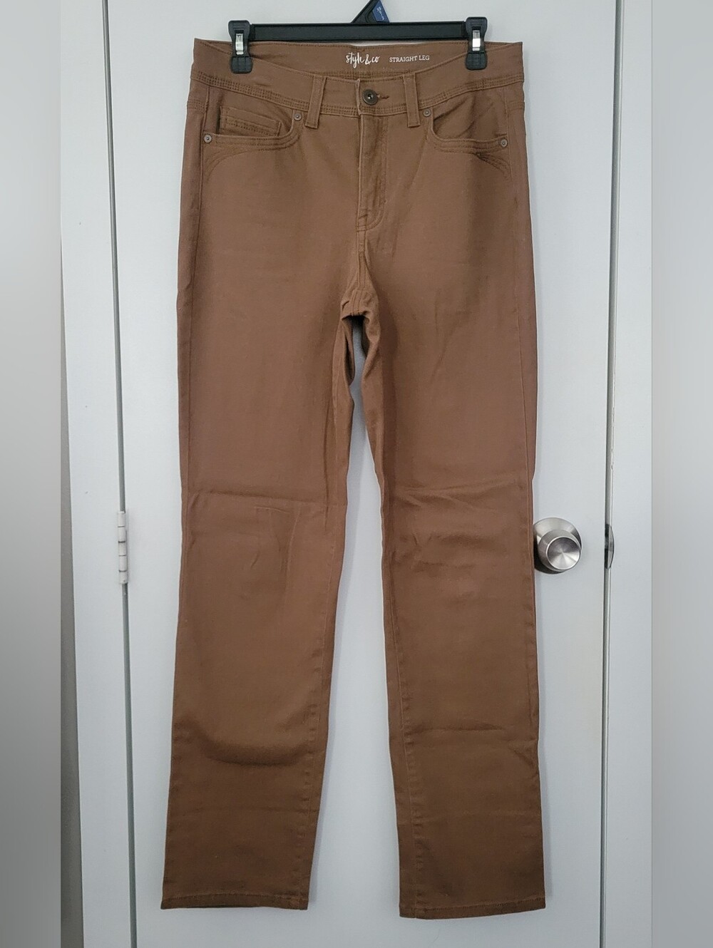 Style & Co Straight Leg Brown Pants